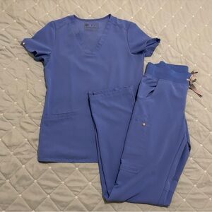 Figs XXS Ceil Blue Scrub Set